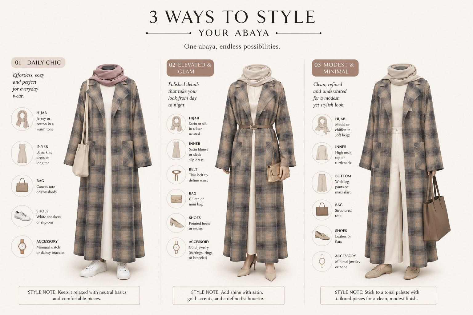 Heather plaid abaya