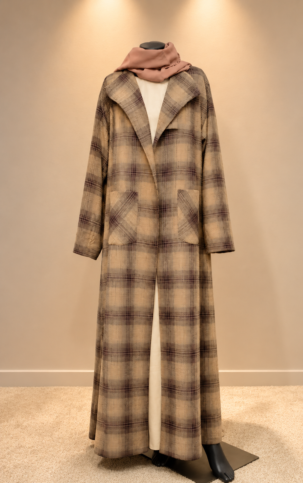 Heather plaid abaya