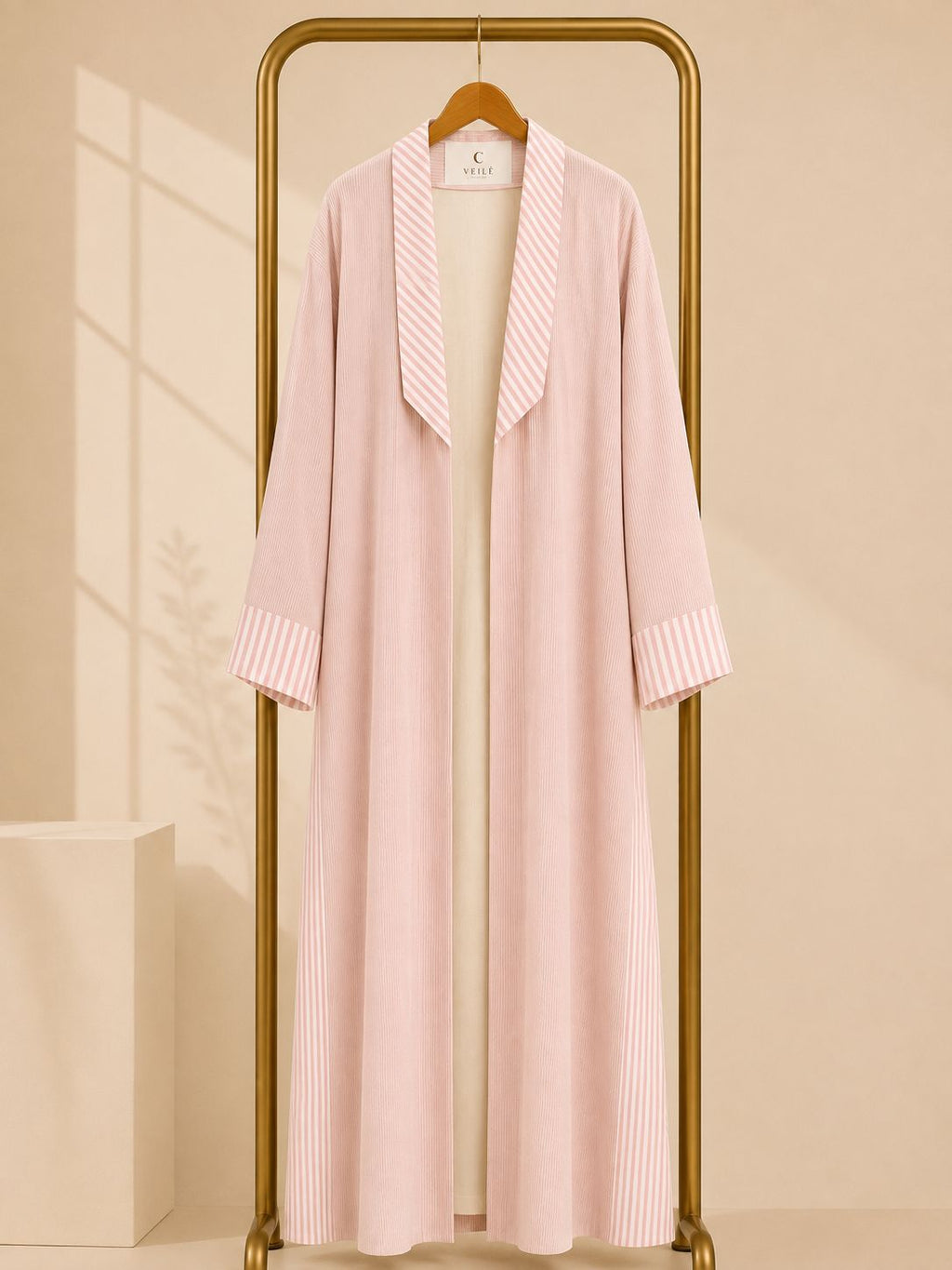 Rose stripe abaya