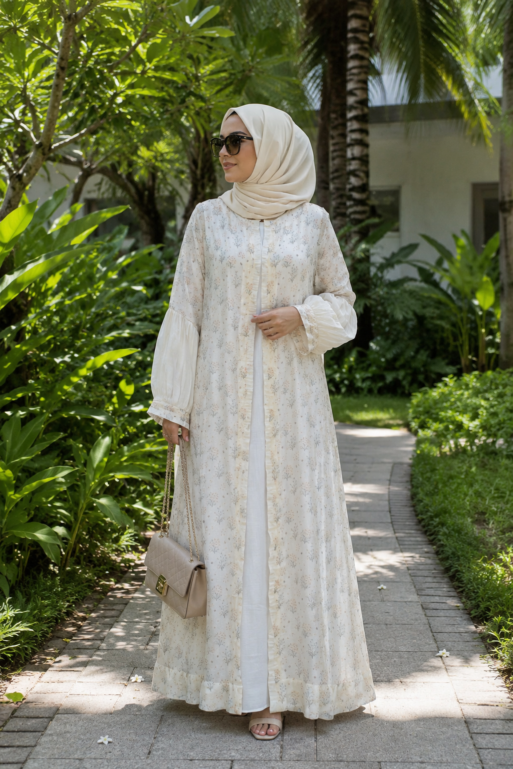 Delicate blooms abaya