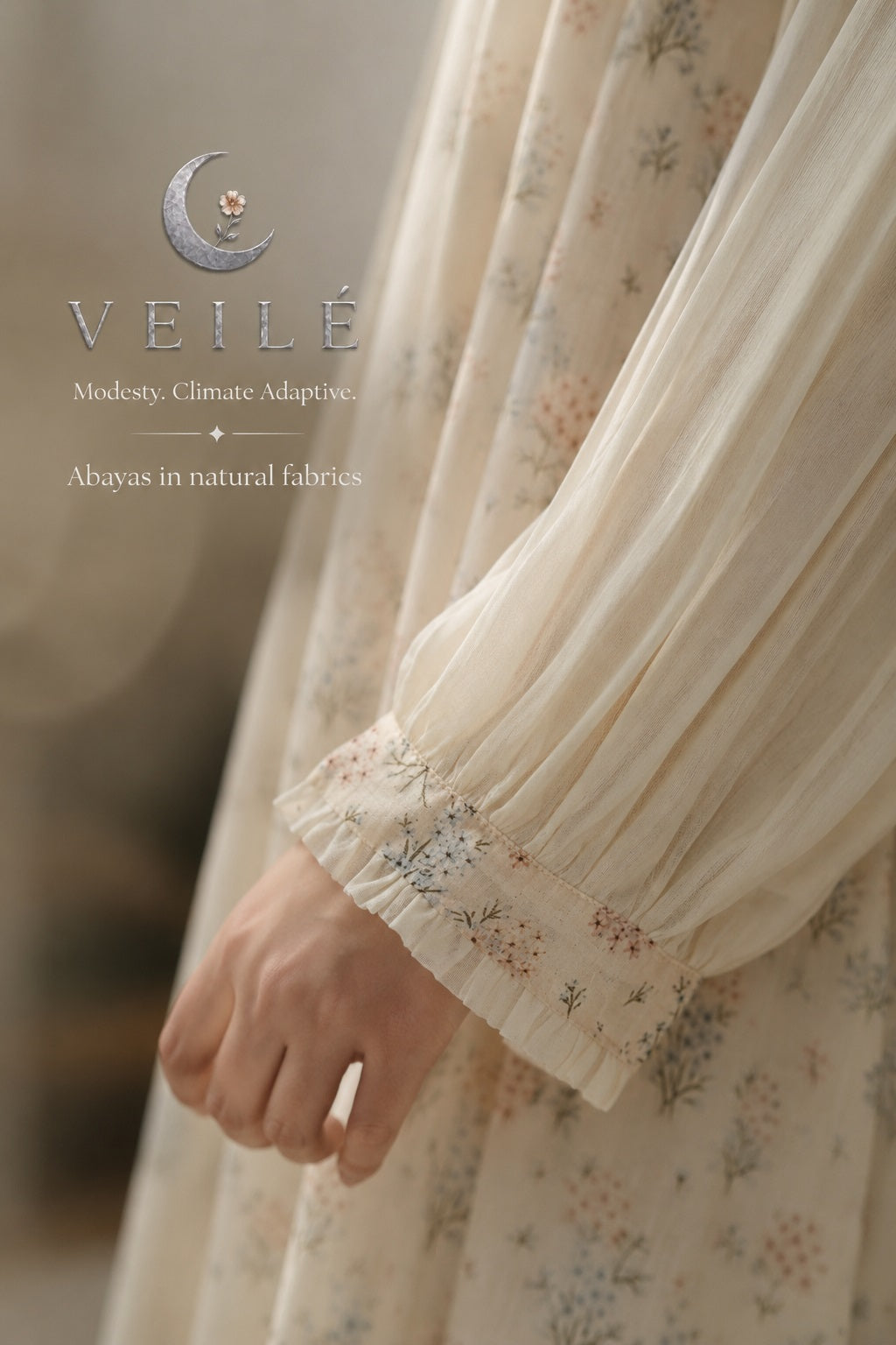 Delicate blooms abaya
