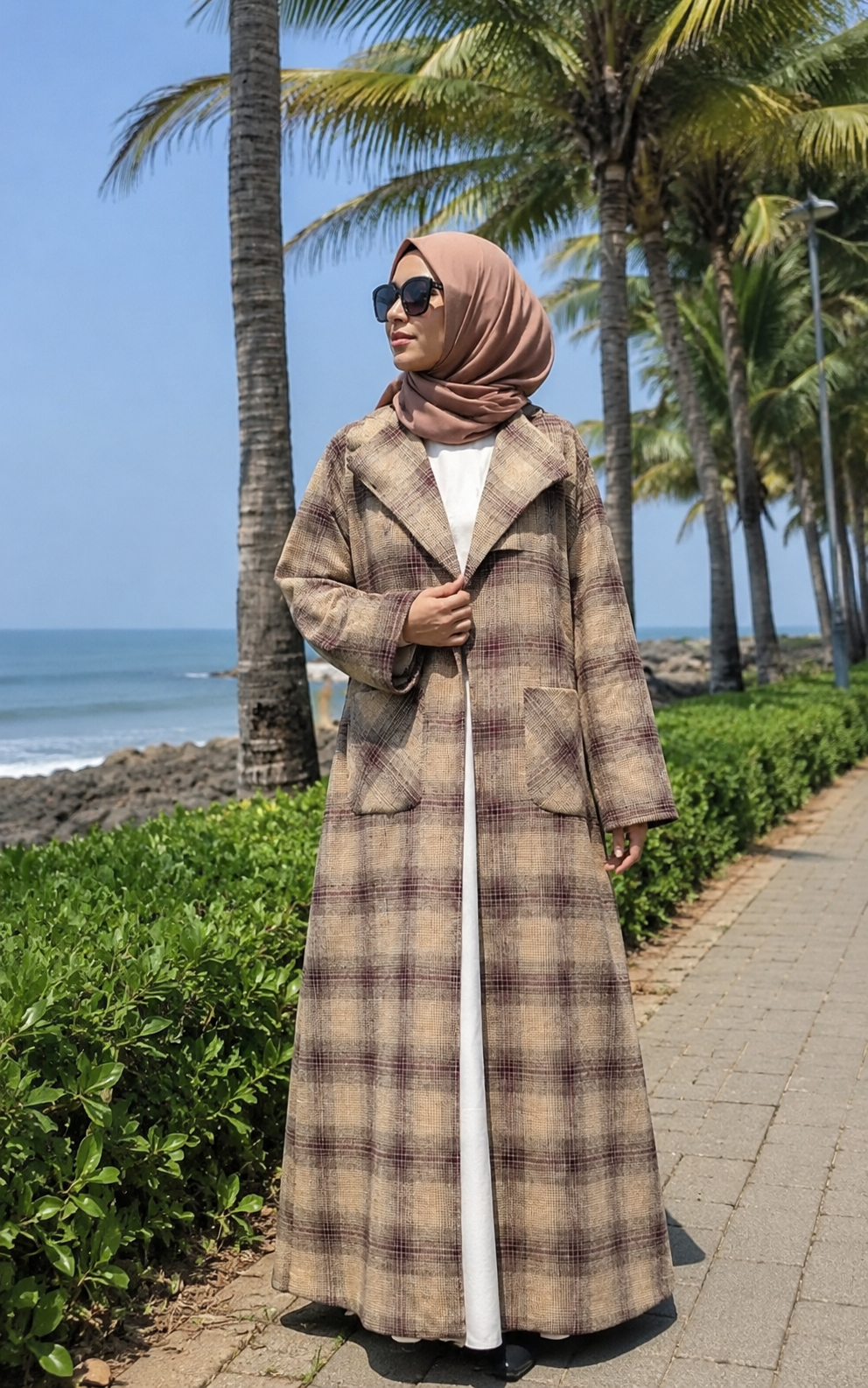 Heather Plaid Abaya